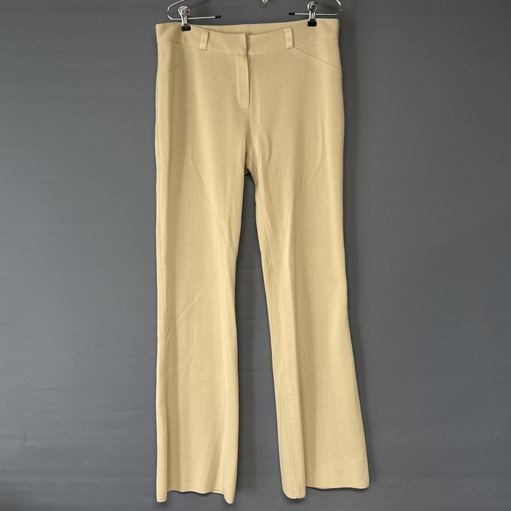 READ - MISOOK Womens 10 Knit Pants Wide Leg Tan